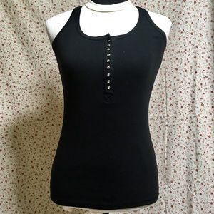 Millennium/2000s rhinestone button tank